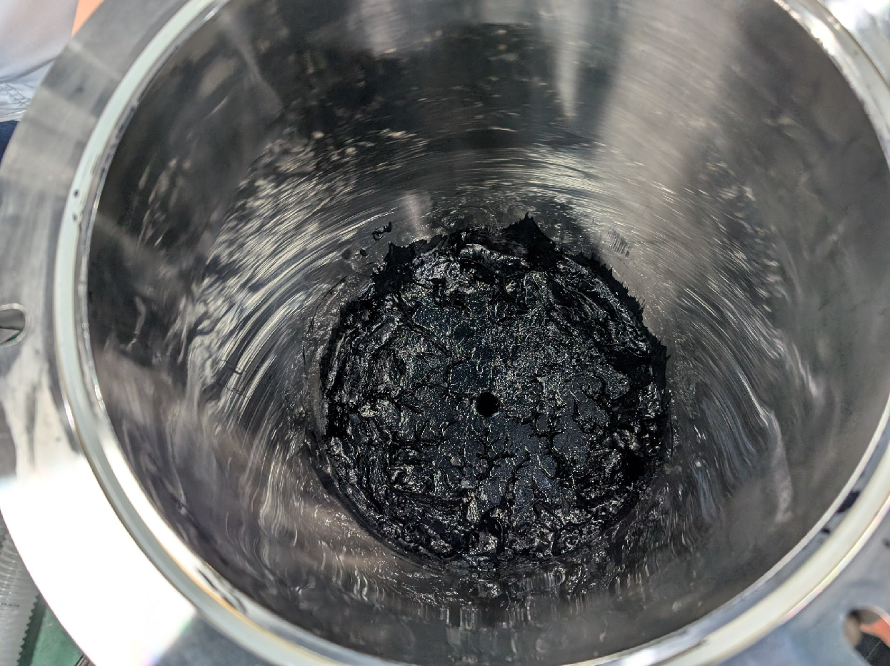 実験２　排出後のタンク内